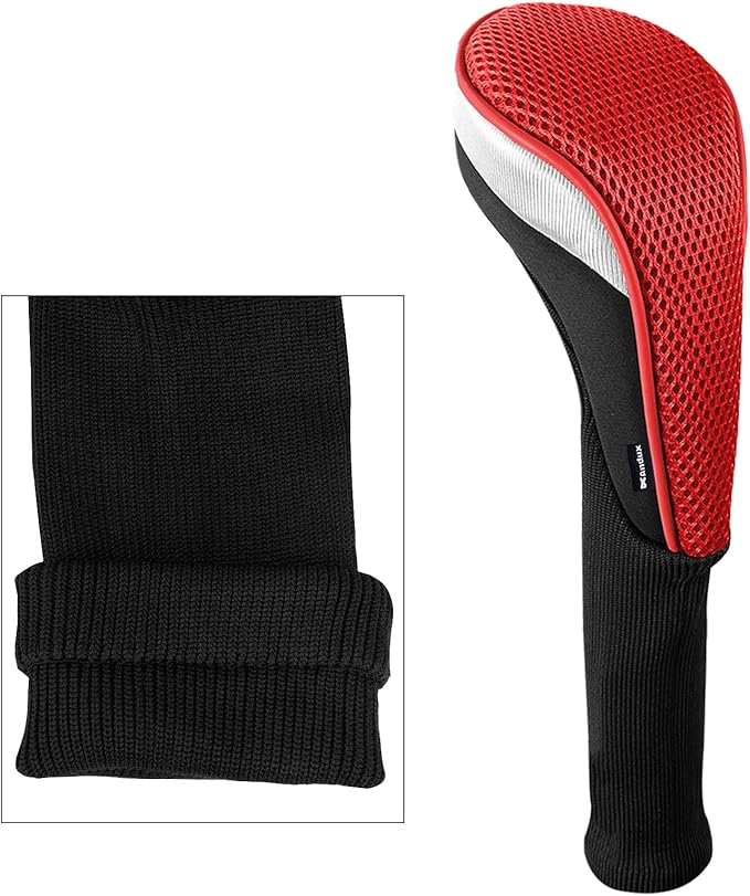 Andux 4pcs/Set Mesh Golf 460cc Driver Fairway Wood Club Head Covers Long Neck with No. Tags