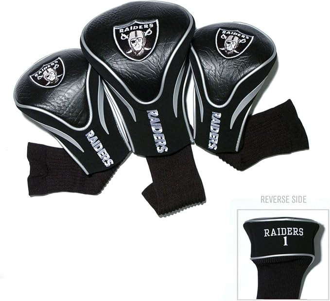 Team Golf NFL Cincinnati Bengals Contour Golf Club Headcovers (3 Count) Numbered 1, 3, & X, Fits Oversized Drivers, Utility, Rescue & Fairway Clubs, Velour Lined for Extra Club Protection
