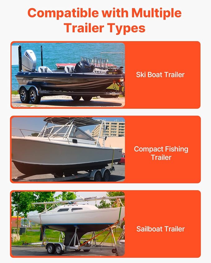 VEVOR Boat Trailer Guide, 16.7"- 60″ Adjustable Design Trailer Guide Poles, 2PCS Trailer Guide-Ons for Ski Boat, Fishing Boat or Sailboat Trailer