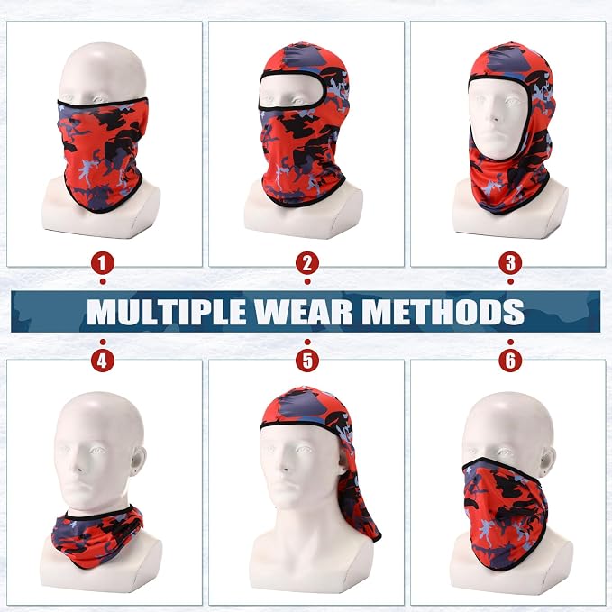 Vicenpal 30 Pcs Balaclava Ski Mask Full Face Cover Neck Gaiter UV Sun Protection for Outdoor Sports Cycling Bandana