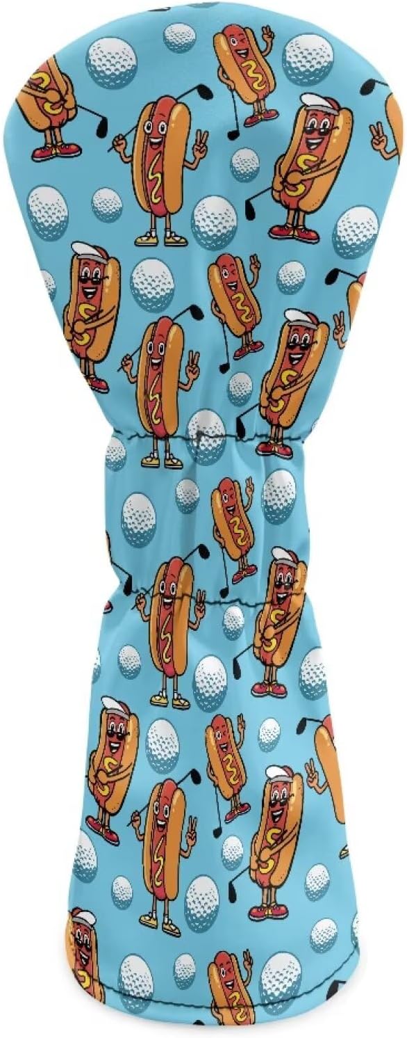 Rnyleeg Golf Club Head Covers for Women Driver Head Cover Leather Fairway Wood Headcover Hybrid Headcovers for Golf Clubs
