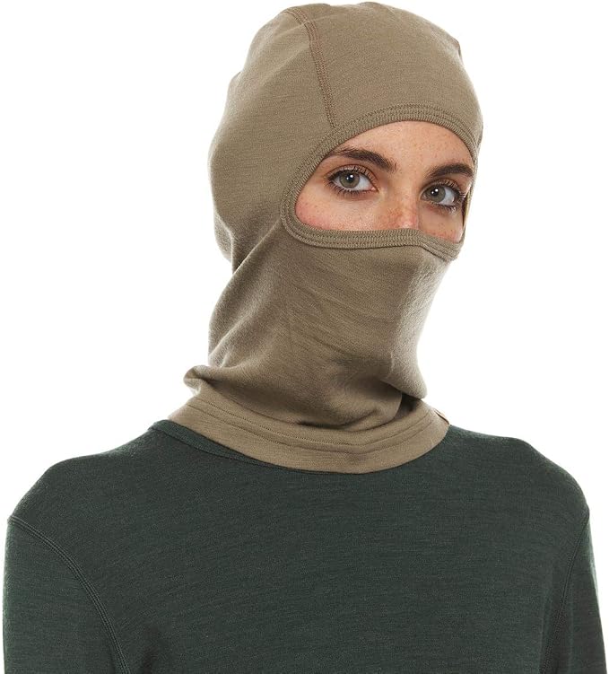 100% Merino Wool Balaclava - Winter Ski Mask - Face Mask - Cold Weather Gear