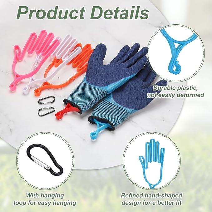 PATIKIL Golf Gloves Stretcher, Plastic Keeper Support Rack Holder Dryer Hanger Frame with Hanging Hooks for Men Women Sports Gloves Maintenance