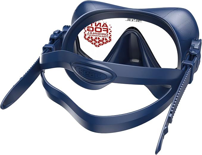 SEAC Pura – Frameless Single-Lens Silicone Diving Mask | Antifog Low Volume Mask for Diving and Snorkeling with 3D Buckle