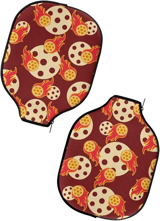 Pico Ball Flame Pickleball Paddle Cover Lightweight Pickle Ball Racket Case with Smooth Zipper 8.7 X 11.4 Inch Racket Sleeve Stylish Pickleball Covers for Paddles Gift for Women Men