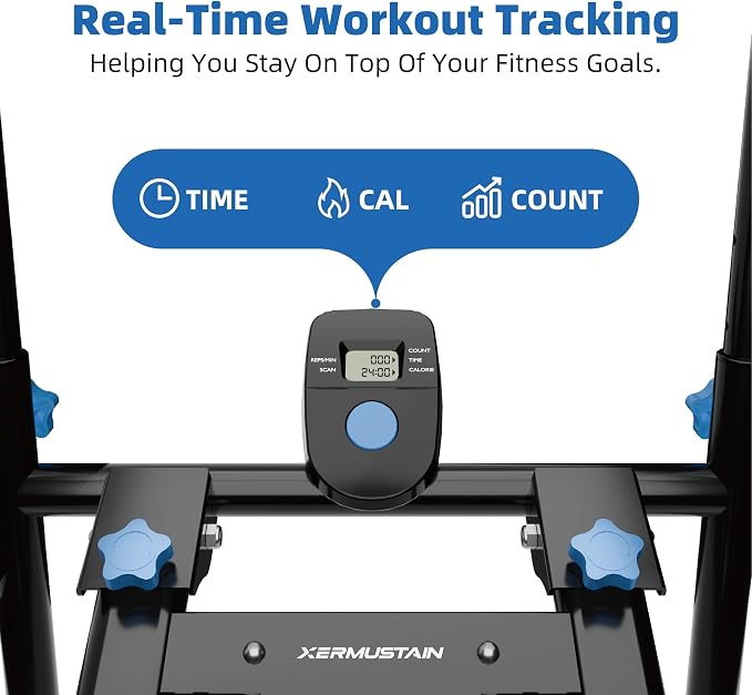 Stair Stepper with Resistance, Home Gym Stair Stepper, Folding Vertical Climber Cardio Exercise Machine, Stair Climber for Full Body Workout with Noise-Free Experience, Adjustable Handlebar & Pedals