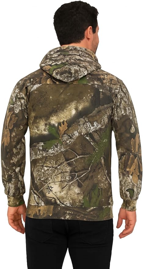 Bell Rangers Realtree APX Camo Hoodie Men & Women - Premium Fleece Hunting Gear with Zippered Pocket