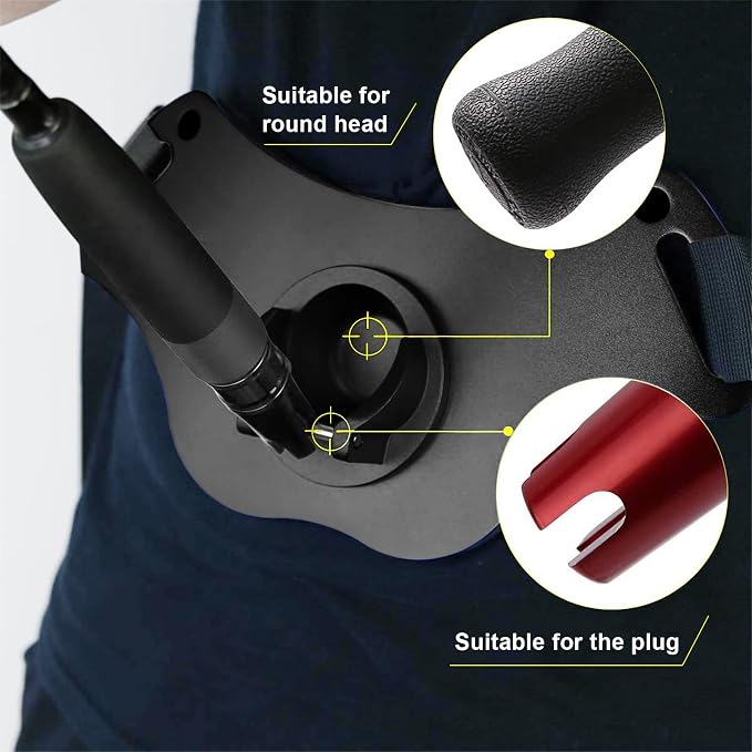 SANLIKE Fishing Belt Fight Belt Adjustable Aluminum Waist Fighting Belt Rod Holder Stand-up Fishing Belt
