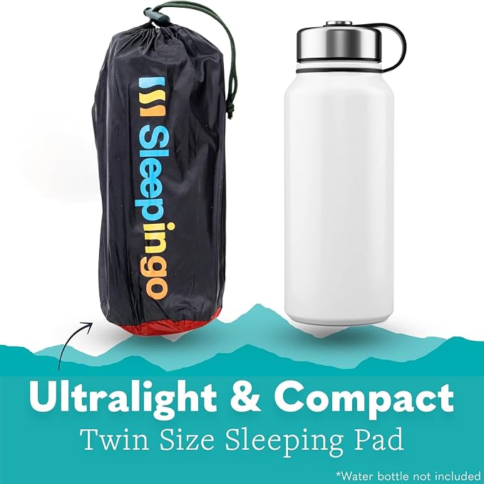 Sleepingo Ultralight Sleeping Mat - Inflatable & Compact Camping Air Mattress for Backpacking, Hiking- New