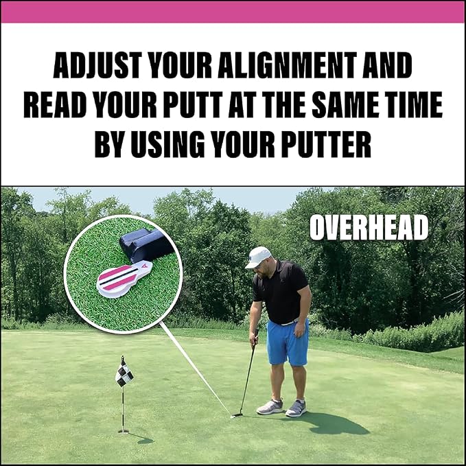 Putting Alignment Aid Tool - Golf Ball Marker - Rotate to Aim - Golf Gift Accessory for Men & Women Golfers - USGA Compliant