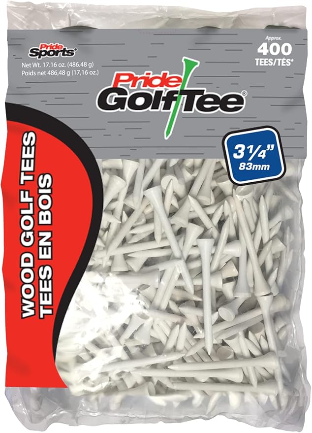 Pride Golf Tee, 3-1/4 inch Deluxe Tee, 400 Count