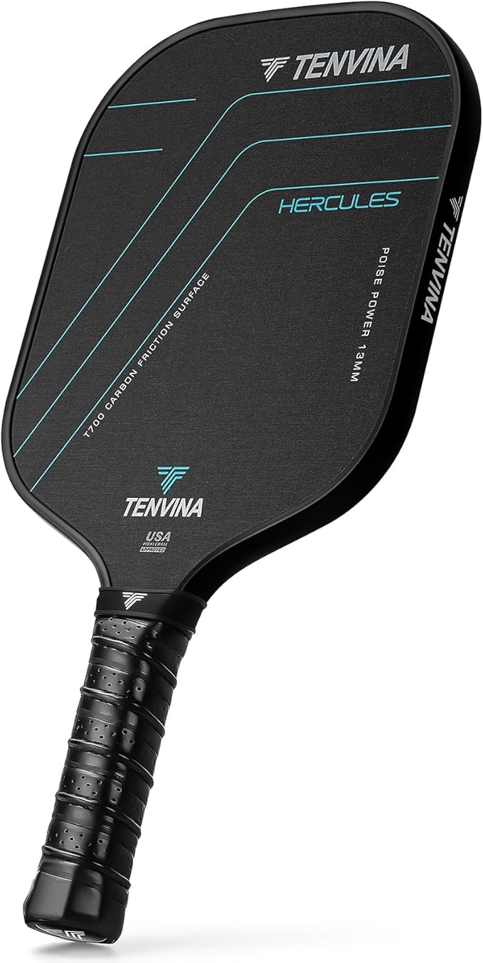 TENVINA Pickleball Paddles, Multi-Layer T700SC Textured Carbon Fiber Pickleball Paddle, Pickle Ball Paddle with Strong Spin & Power Surface, 4-Types of Shapes and Thicknesses, USAPA Approved