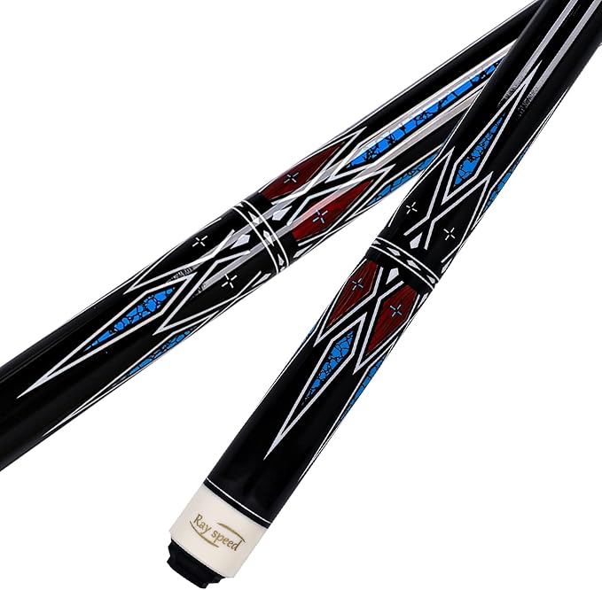 Pool Cue Stick with Hard Case Hardwood Canadian Maple Professional Billiard Pool Stick 58" 2-Pieces 19/20oz Pool Stick Set