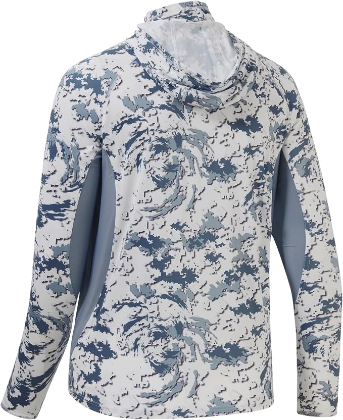 BASSDASH Men's UPF 50+ Camo Long Sleeve Hunting Fishing Hoodie Shirt