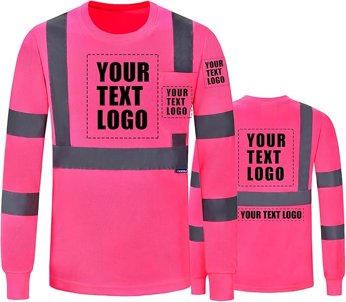 A-SAFETY Safety Shirt,High Visibility Work T Shirt Long Short Sleeve Class 3 (XS-6XL)