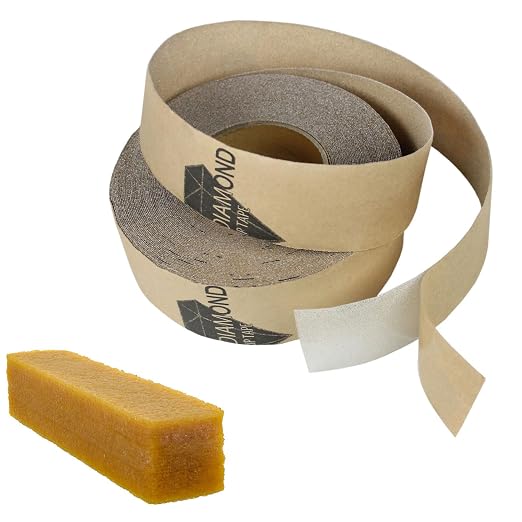 Black Diamond Self Adhesive Grip Tape - Anti Slip Traction Tape - Non Skid Tape - Anti Slip Tape Grippy Strips for Stairs, Ramps, Boat Grip 2" x 50' Clear with Cleaning Stick
