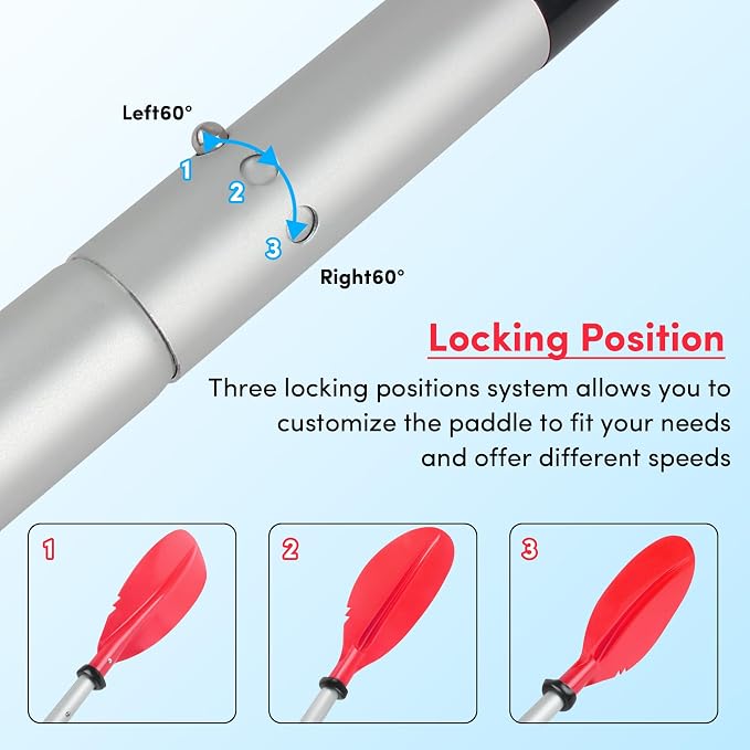 Kayak Paddles Adjustable 88in 4 Piece Kayak Oars Boat Paddles for Adults with Paddle Leash, Canoe Paddles for Kayaking Rafting Jet Ski Canoe Outdoor Kayak Water Sports and Safety Boat Accessories