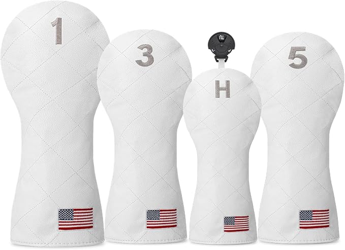 Golf Club Covers for Driver, Fairway, Hybrids - 3 Options - Golf Driver Headcover/Golf Fairway Wood Head Cover/Hybrid Headcover for Men/Women Golfer