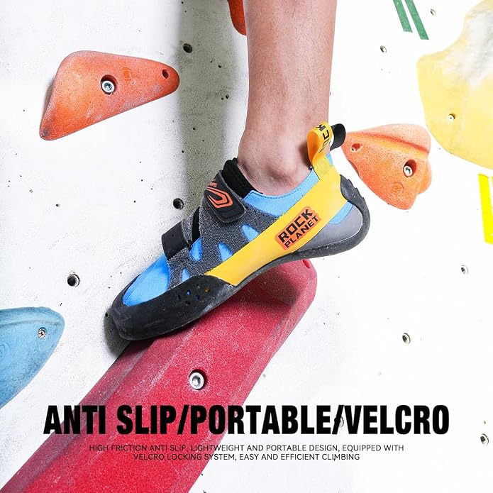 Climbing Shoes Men Lightweight Strong Anti-Slip Indoor Outdoor Rock Climbing Gym Training Beginner to Pro Performance