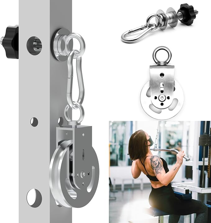 Heavy-Duty Power Rack Attachments, Quick-Install Home Gym Accessories for 2x2, 2x3 & 3x3 Power Racks, Fits 1/2", 5/8" & 1" Holes