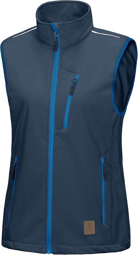 Little Donkey Andy Women's Fleece Lined Softshell Vest Lightweight Windproof Sleeveless Jacket for Hiking Outdoor Travel Golf