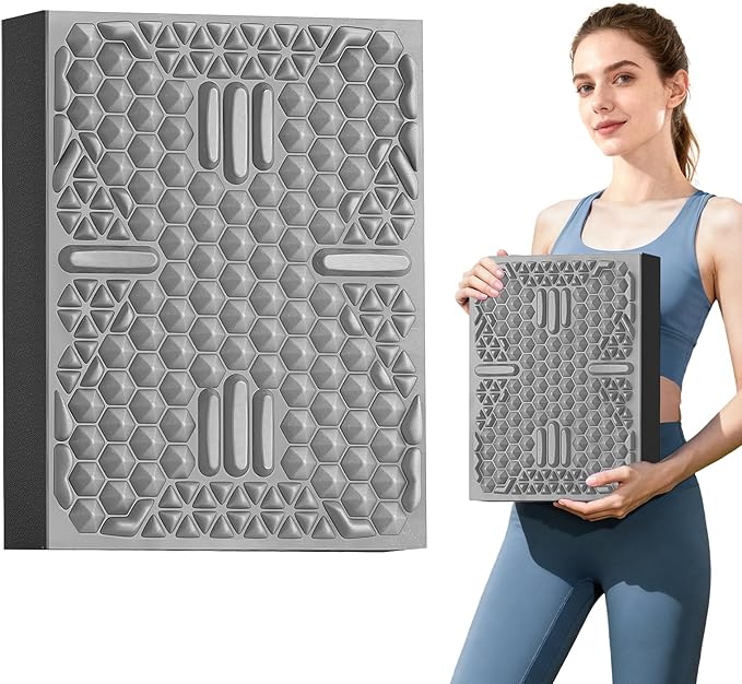 HAPBEAR Exercise Balance Pad - 15"x12" Non-Slip Textured Bottom Stability Training Mat - 2.25" Thick Soft Cushioned Foam for Physical Therapy, Core Training & Home Workouts