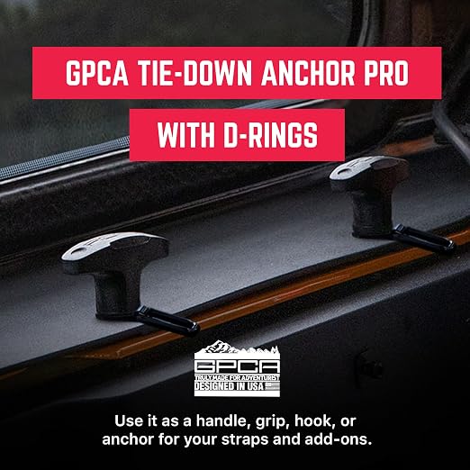 GPCA – Quick Release Hardtop Bolts, M8 25mm Thumbscrew for Ford Bronco & Jeep Accessories, Hardtop Removal, Cargo Tie Down & Cargo Hooks, D-Ring, 8 Pack (Black)