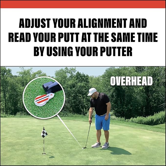 Putting Alignment Aid Tool - Golf Ball Marker - Rotate to Aim - Golf Gift Accessory for Men & Women Golfers - USGA Compliant