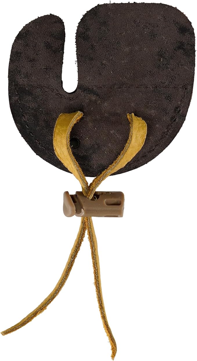 Hornet Split Finger Bison Leather Tab – Handmade in USA for Traditional Archery – Available in Medium & Large – Left & Right Hand