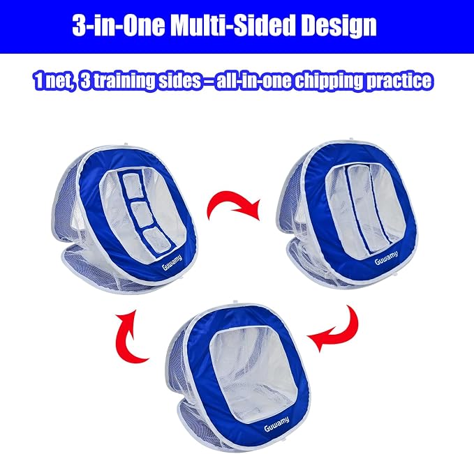 3-in-1 Pop Up Golf Chipping Net – Precision & Distance Trainer, Easy Indoor/Outdoor Setup – Ideal Gift