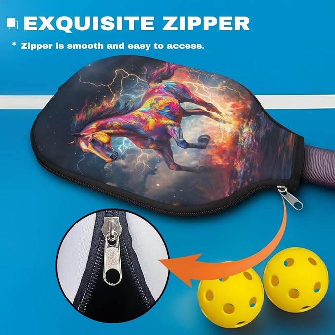 Pickleball Paddle Covers Only for Men and Women Zipper Closure Protection and Decoration