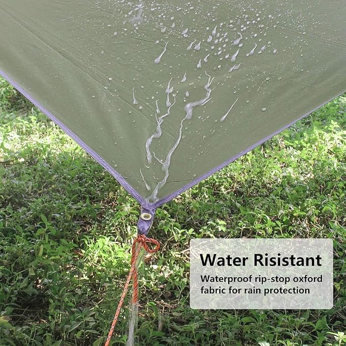 Unigear Hammock Rain Fly, 16.4/14.4/13/10ft Camping Tarp, UV Protection & Waterproof & Lightweight for Camping, Backpacking and Outdoor Adventure (Green, 9.8 * 9.8ft)