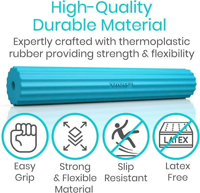 Vive Flex Therapy Bar for Tennis Elbow Relief (Light) - Physical Therapy Aid, Improve Tendonitis & Grip Strength - Resistance for Golfers, Hand, Epicondylitis, Equipment - Strengthens Wrist & Forearm