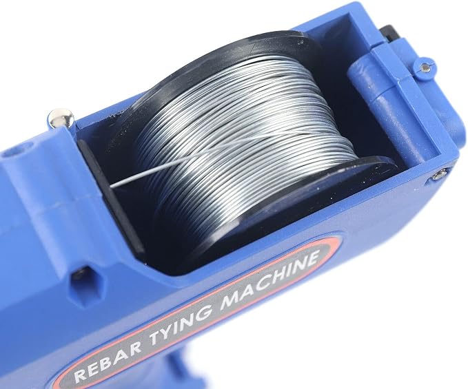 8-34mm Rebar Tying Machine Rebar Tying Tool, Automatic Rebar Tie Wire Twister Rebar Tie Tool w/Pliers + 2 x Batteries, Rebar Tier Tying Machine for Steel Bar Rod Tying Binding, Blue