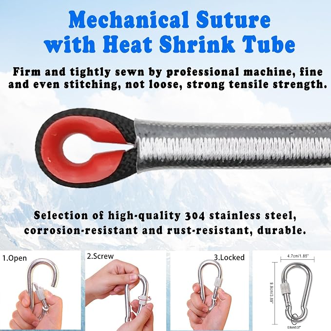 10mm Climbing Rope with Hook and 10mm Single Rope