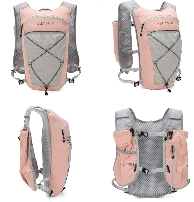Carey STEN Lightweight Running Hydration Vest, Breathable Outdoor Backpack for Trail Running, Hiking, Cycling & Marathon, Suitable for Both Men and Women