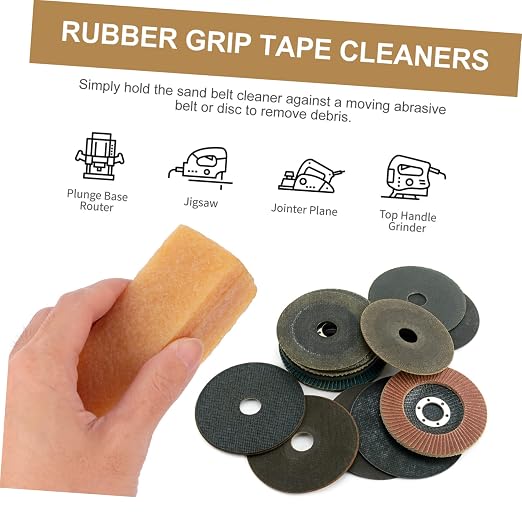 Mipcase 3pcs Abrasive Belt Cleaner Block for Skateboards Rubber Grip Tape Eraser Wipe Cleans Sanding Discs Belts Restores Performance Use