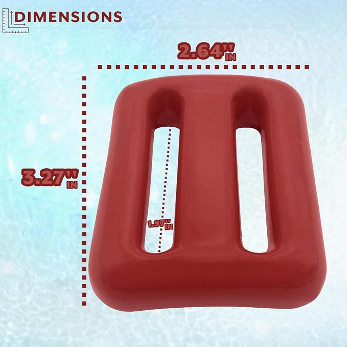 Poolzilla Vinyl Diving Weight for Scuba Diving, Durable Lead Weight with Slits for Placement Along Belt, Comes in 1.1LB(0.5KG) or 2.2LB(1KG) Sizes