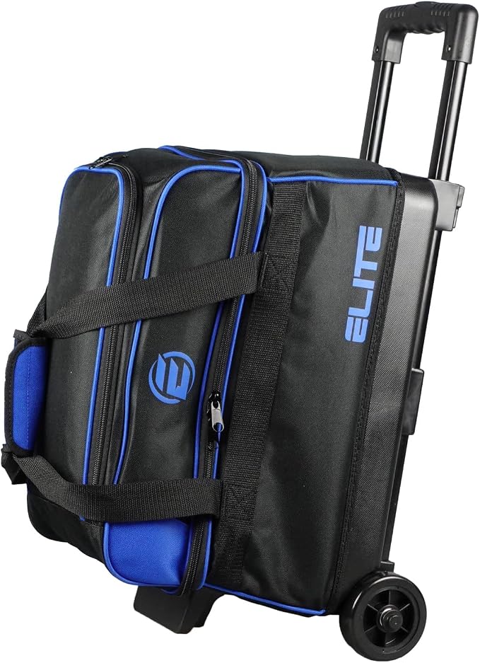ELITE Basic Bowling Bag Double (2) Ball Roller with Rolling Wheels