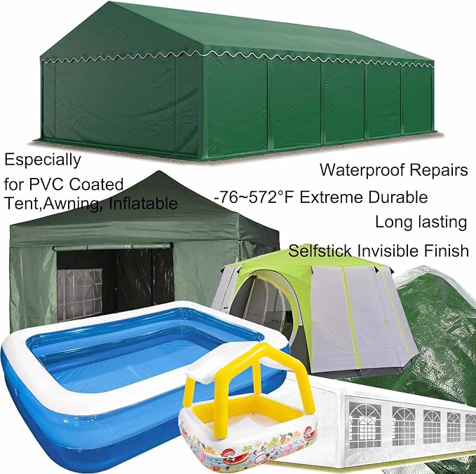 Awning Repair Kit - Waterproof Fabric Repair Tape for Boat Covers, Tent, RV Covers, Tarp, Sail