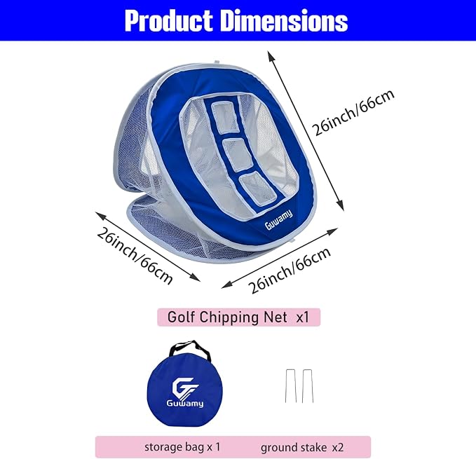 3-in-1 Pop Up Golf Chipping Net – Precision & Distance Trainer, Easy Indoor/Outdoor Setup – Ideal Gift