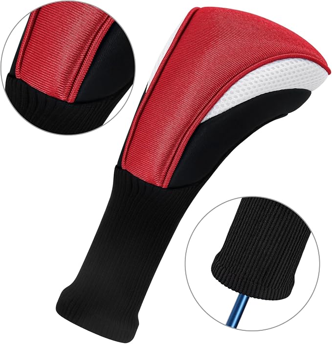 Wood Headcover Golf Club Covers Driver Headcovers Nylon Head Covers Designed to Fit All Woods - 3/4/5/6 Pack/Set Golf Accessories Suitable for Men and Women