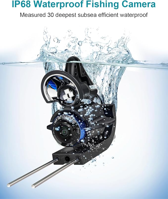 FOURQ Fishing Camera, 220° Ultra-Wide HD Underwater Fishing Camera with 4.3" LCD & IR Night Vision, 5000mAh Rechargeable Battery 100ft Cable for Ice Lake Boat Kayak Fishing