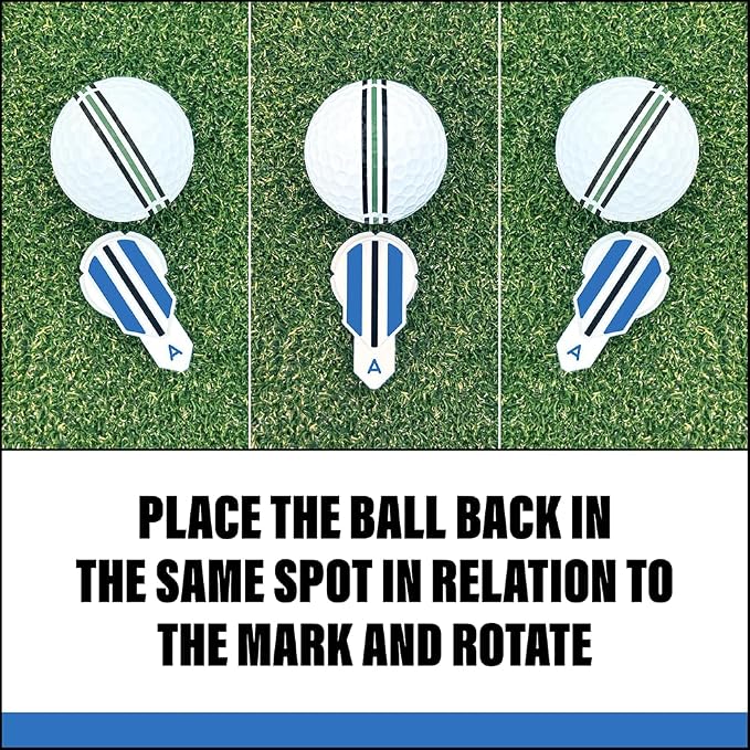 Putting Alignment Aid Tool - Golf Ball Marker - Rotate to Aim - Golf Gift Accessory for Men & Women Golfers - USGA Compliant