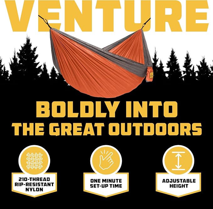 Wise Owl Outfitters Camping Hammock – up to 500lbs Portable Hammock with Tree Straps - Travel, Backpacking, Hiking, Outdoors Camping Gear - Single or Double