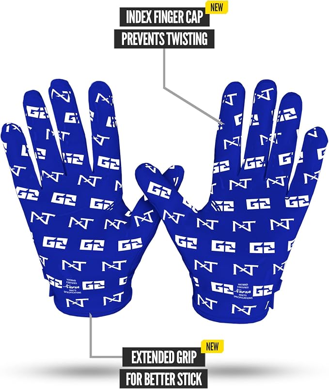 Nxtrnd G2 Pro Football Gloves, Men's Ultra Sticky Elite Receiver Gloves