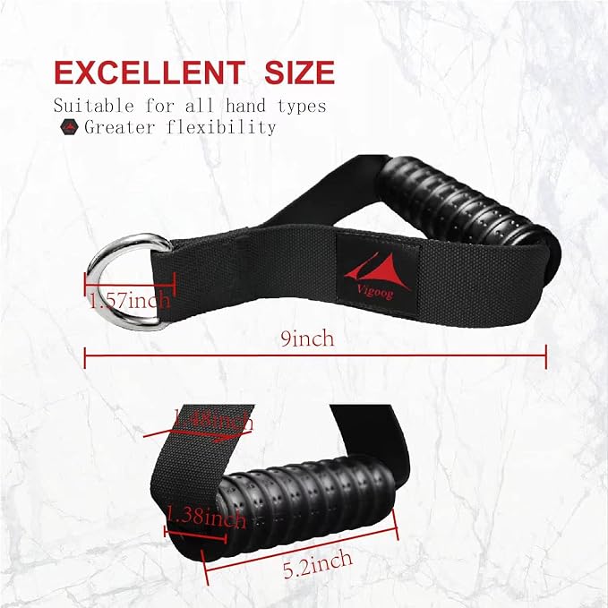 Heavy Duty Gym Workout Handles Attachment for Cable Machine,Resistance Band,Pulley System Home Exercise Equipment, Comfortable and Stronger Grip