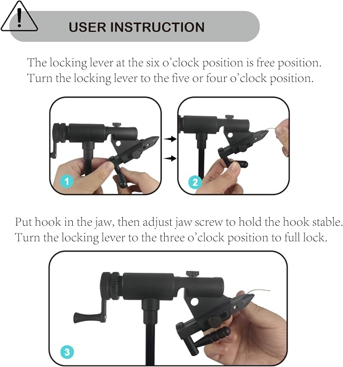 EUPHENG True Rotary Fly Tying Vise and Fly Tying Pedestal Base for Clamp Base for Travel Professionals Beginners