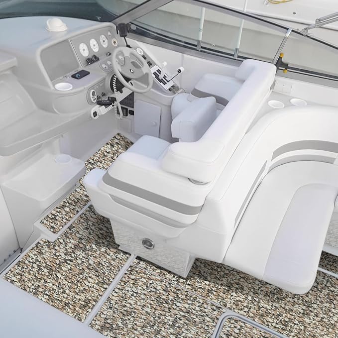 Hjdeck Boat Flooring EVA Foam Boat Decking Marine Carpet Non-Slip Decking Sheet Self-Adhesive Marine Flooring for Fishing Boat Kayak Yacht RV Swimming Pool Golf Cart 94.5"x23.6"/16.1"/11.8"