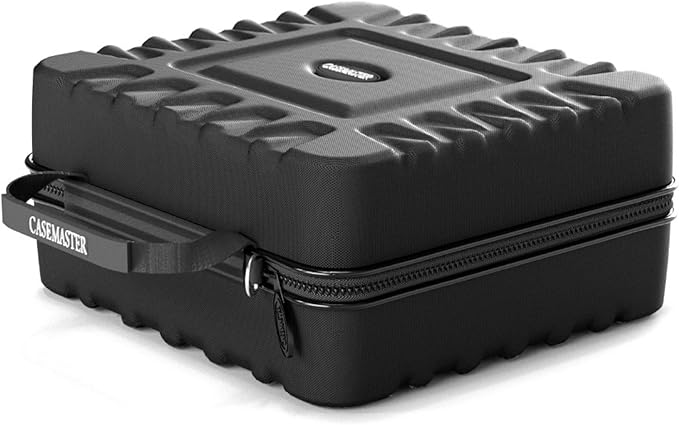 Casemaster Maxx 6 Dart Case, Holds 18 Steel Tip or Soft Tip Darts Fully Assembled, Hard Shell EVA Darts Case, 16 Accessory Pockets, Black
